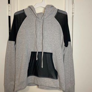 Grey Hoodie Mesh Inserts XL